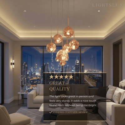Contemporary Twisted Pendant Lamp — Mirror Finish in 4 Color