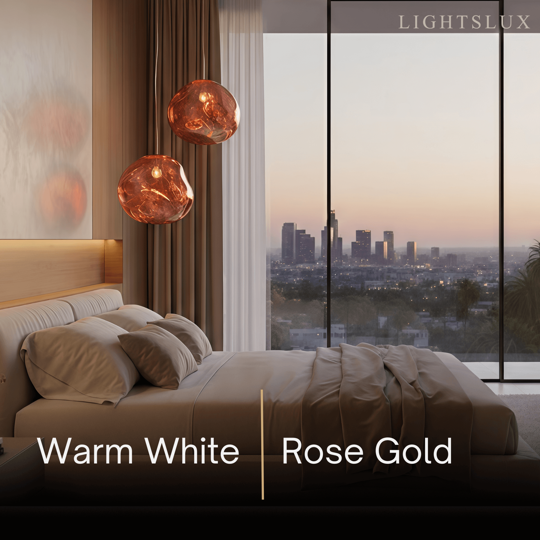 Contemporary Twisted Pendant Lamp — Mirror Finish in 4 Color