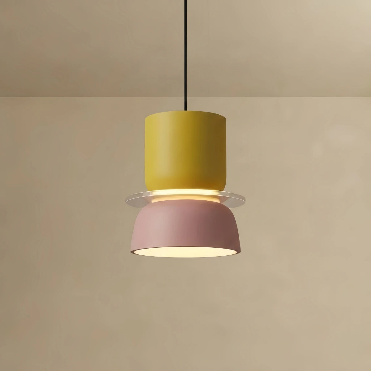 Morandia Art Deco Contrast Color Pendant Light - Metal Design for Dining Room