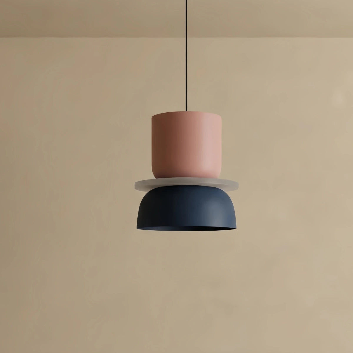 Art Deco Contrast Color Pendant Light - Metal Design for Dining Room