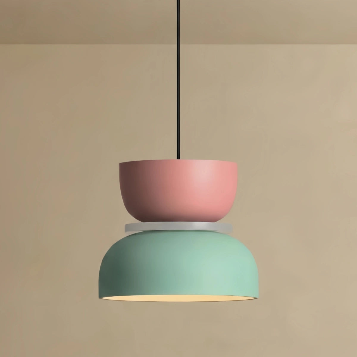 Art Deco Contrast Color Pendant Light -  Design for Dining Room