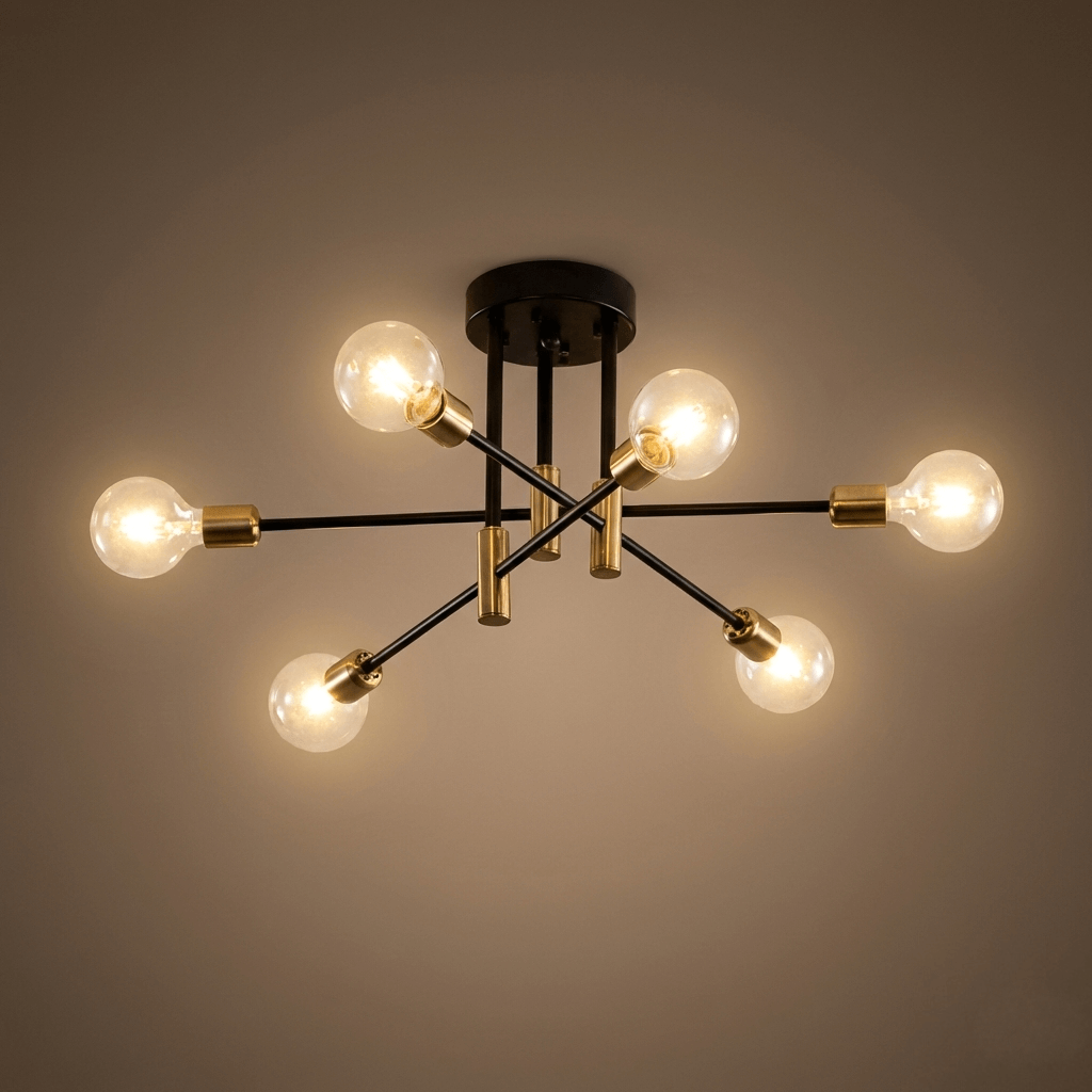 Modern Branching Chandelier 