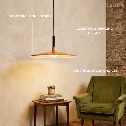 Morandia Industrial Flying Saucer Pendant Light Dining Room