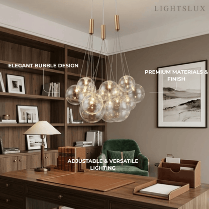 Designer Bubble Pendant Light — Clear Glass