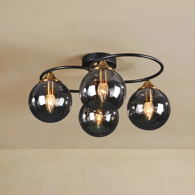 Nebula Modern Bubble Ceiling Light - Metal/Glass for Living Room