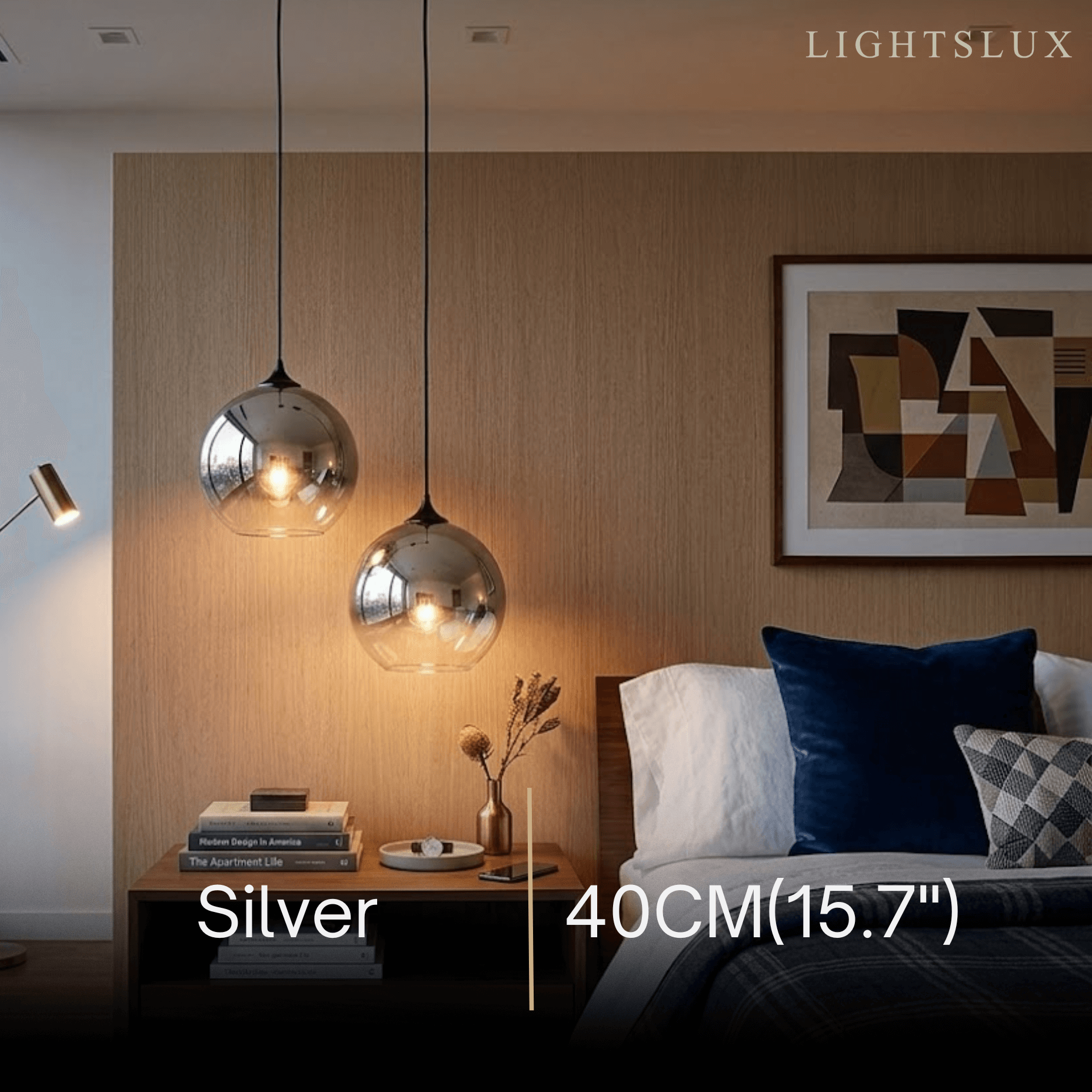 Excelis Modern Glass Globe Pendant Light – Gold/Silver LED Lamp for Dining Room