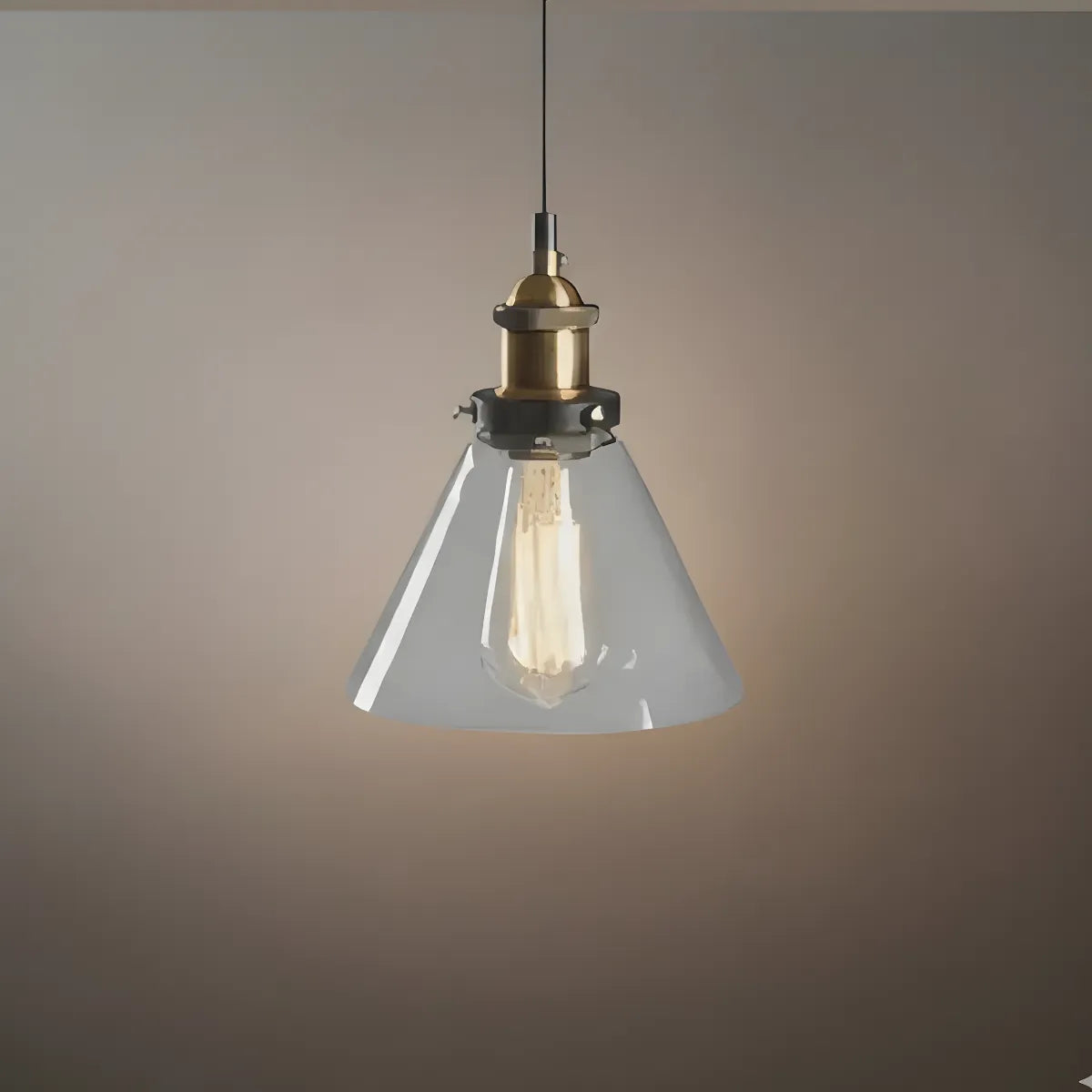 Irondale Industrial Glass Pendant Light 
