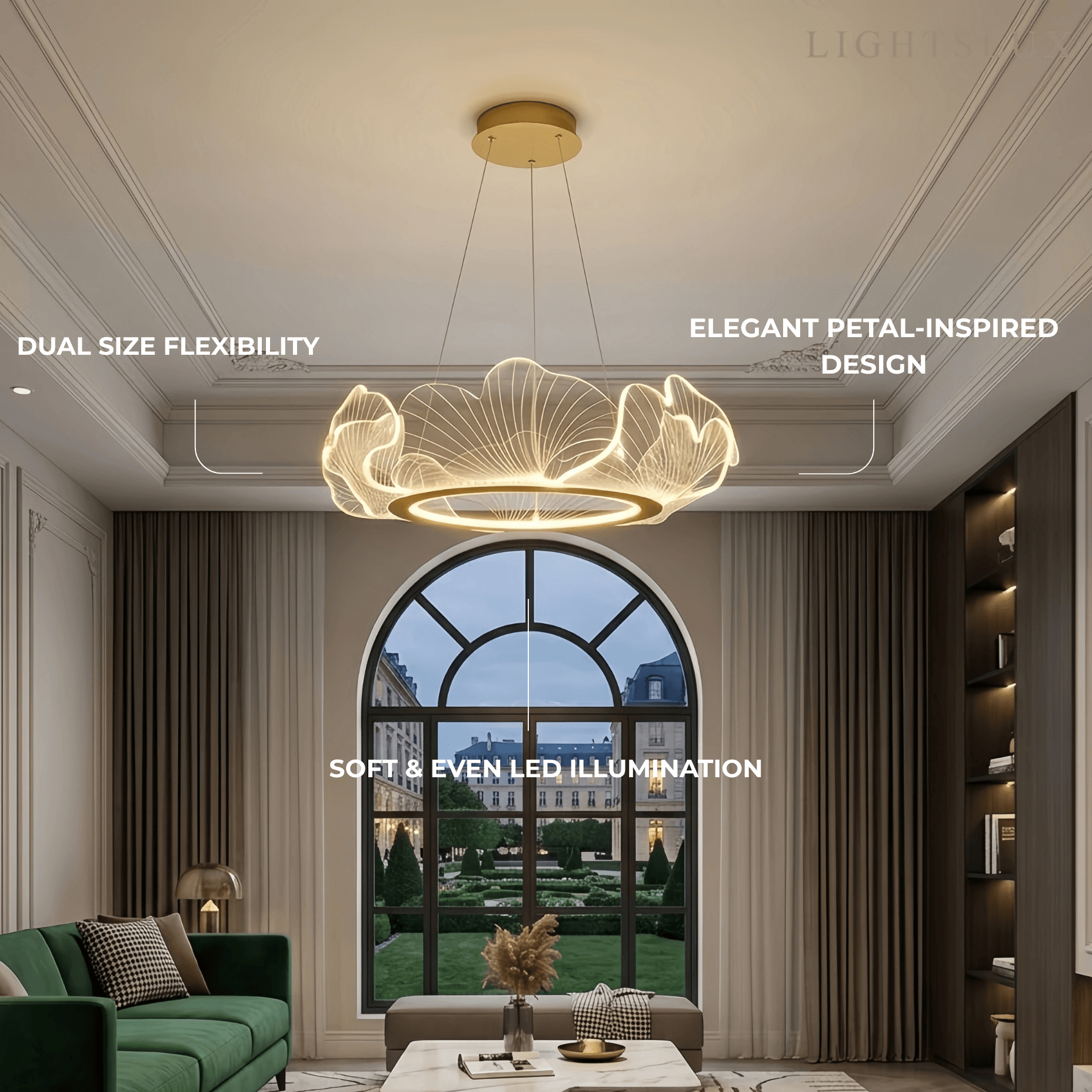 Excelis Modern Metal/Acrylic Chandelier