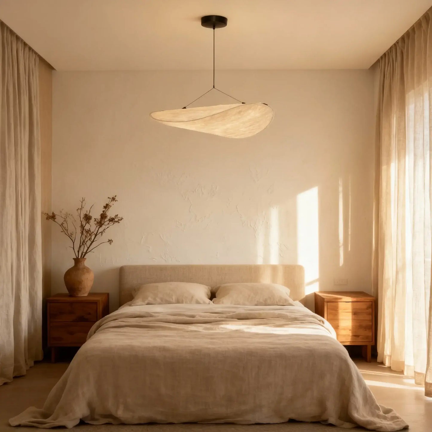 Art Deco White Pendant Light