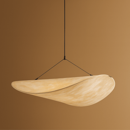 Crema Art Deco Pendelleuchte in Weiß – Gebogenes Metalldesign für das Esszimmer