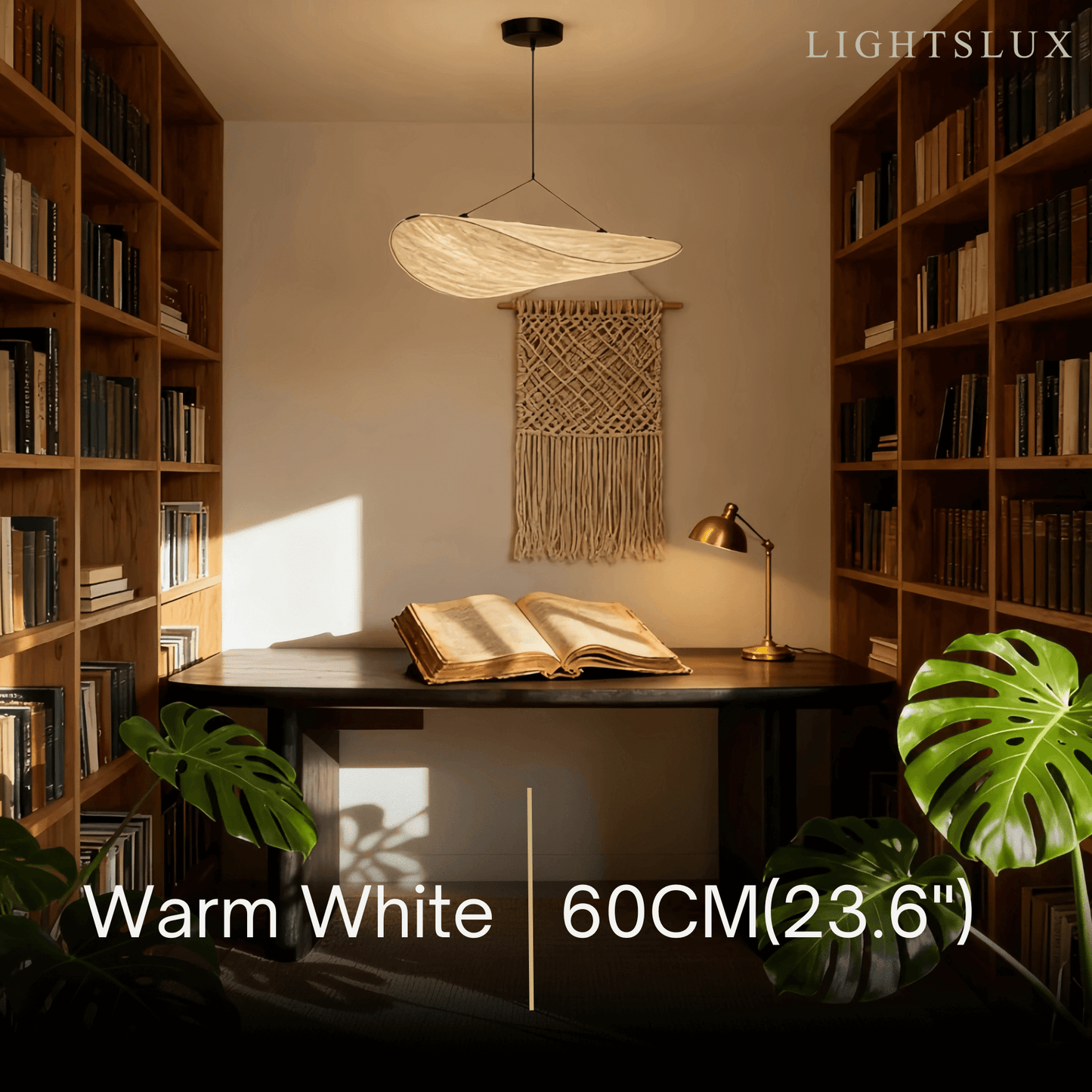 Art Deco White Pendant Light – Curved Metal Design for Dining Room