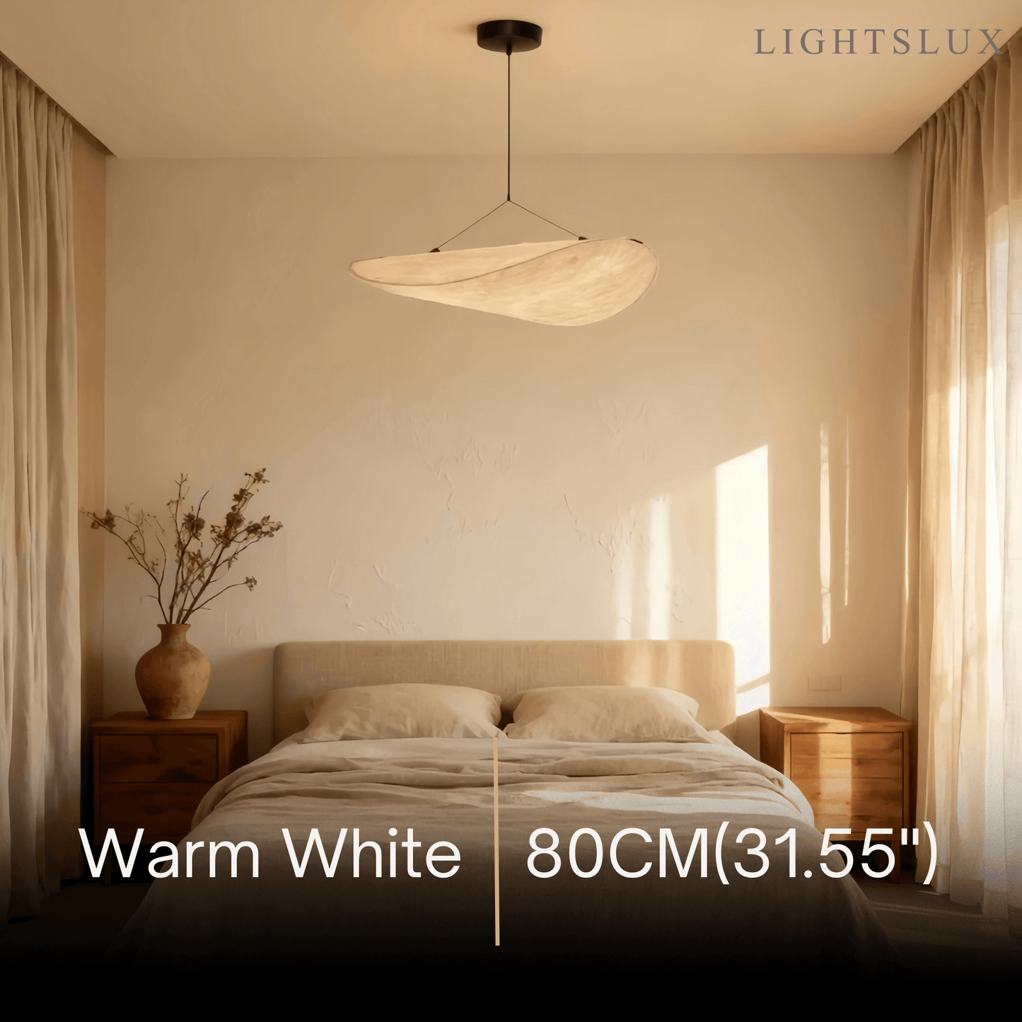 Art Deco White Pendant Light – Curved Metal Design for Dining Room