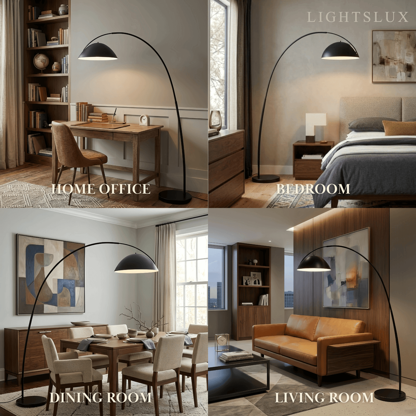 Velora Modern Black Floor Lamp