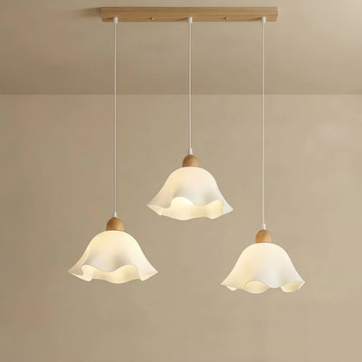Crema_Nordic_Flower_LED_Pendant_Light_White_Wood_Acrylic