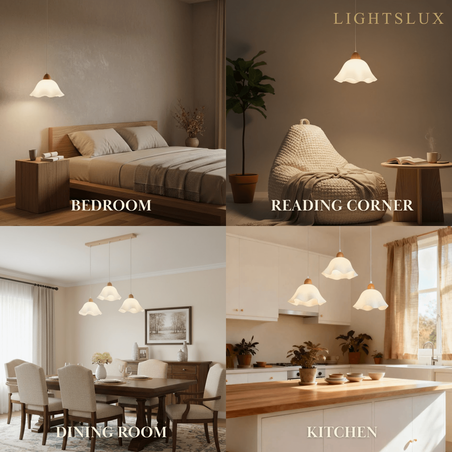 Crema Nordic Flower LED Pendant Light