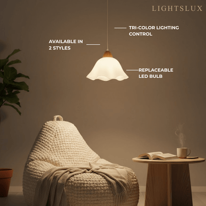Crema Nordic Flower LED Pendant Light