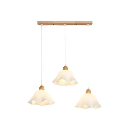 Pendant Light – White Wood/Acrylic for Dining Room
