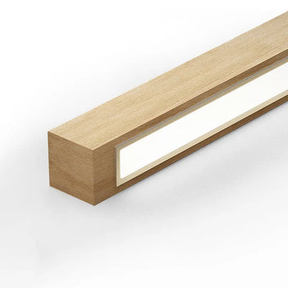  Minimalist Linear LED Ceiling Light – Walnut/Wood for Living Room/ Bedroom