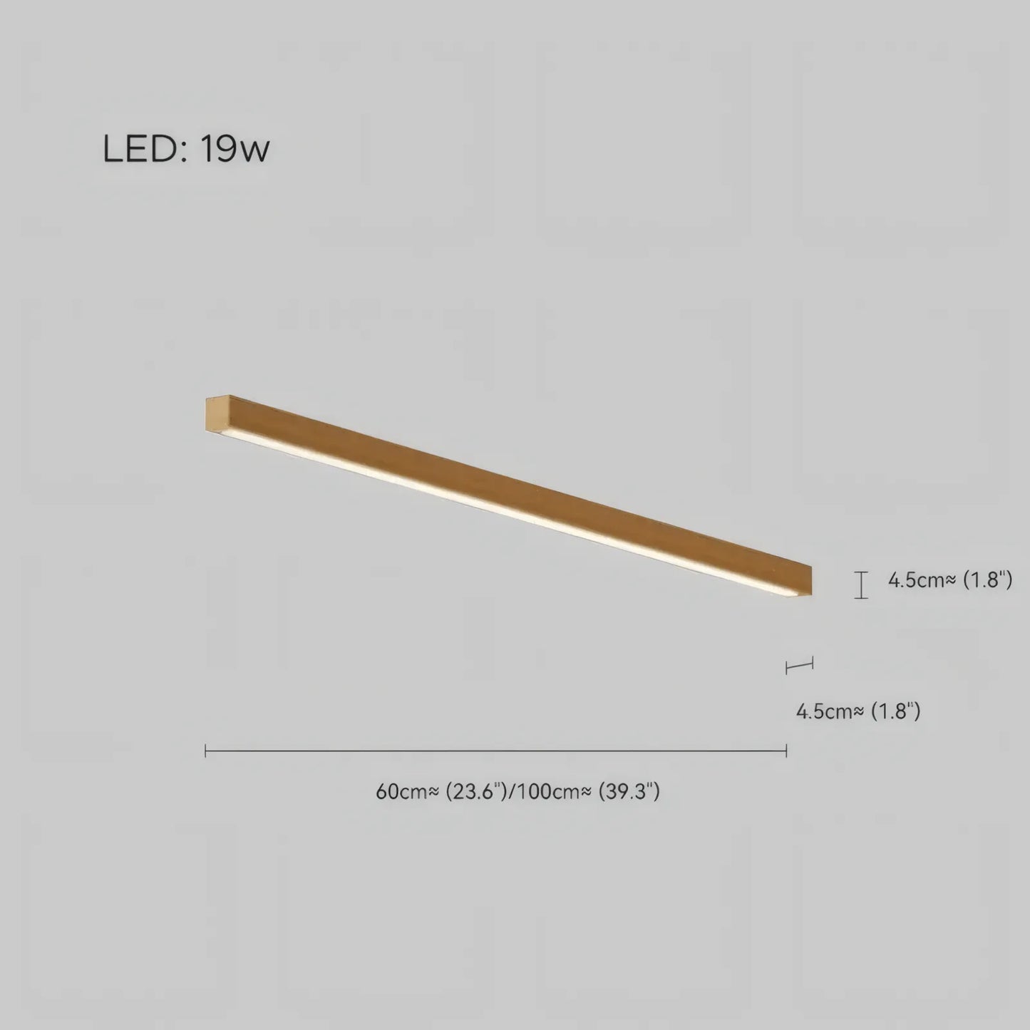 LED Ceiling Light – Walnut/Wood for Living Room