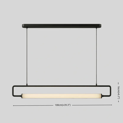 Arcato Minimalistische rechteckige Pendelleuchte – Metall &amp; Acryl für die Küche