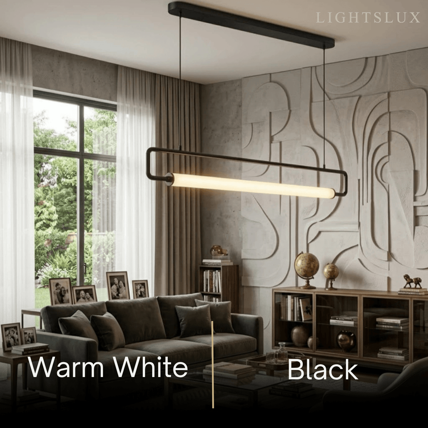 Arcato Minimalistische rechteckige Pendelleuchte – Metall &amp; Acryl für die Küche