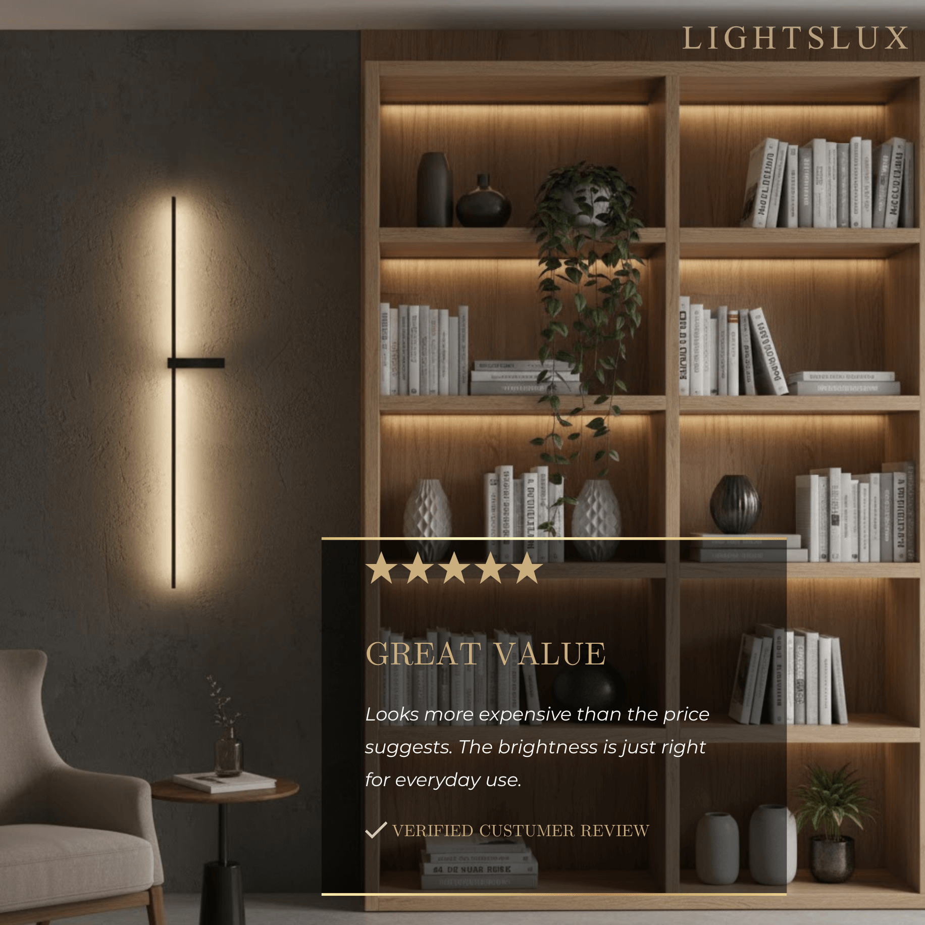 Arcato Minimalist Linear LED Wall Lamp