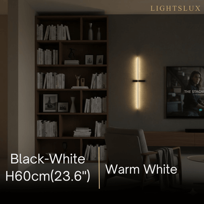 Arcato Minimalist Linear LED Wall Lamp – Black/White/ Red for Living Room