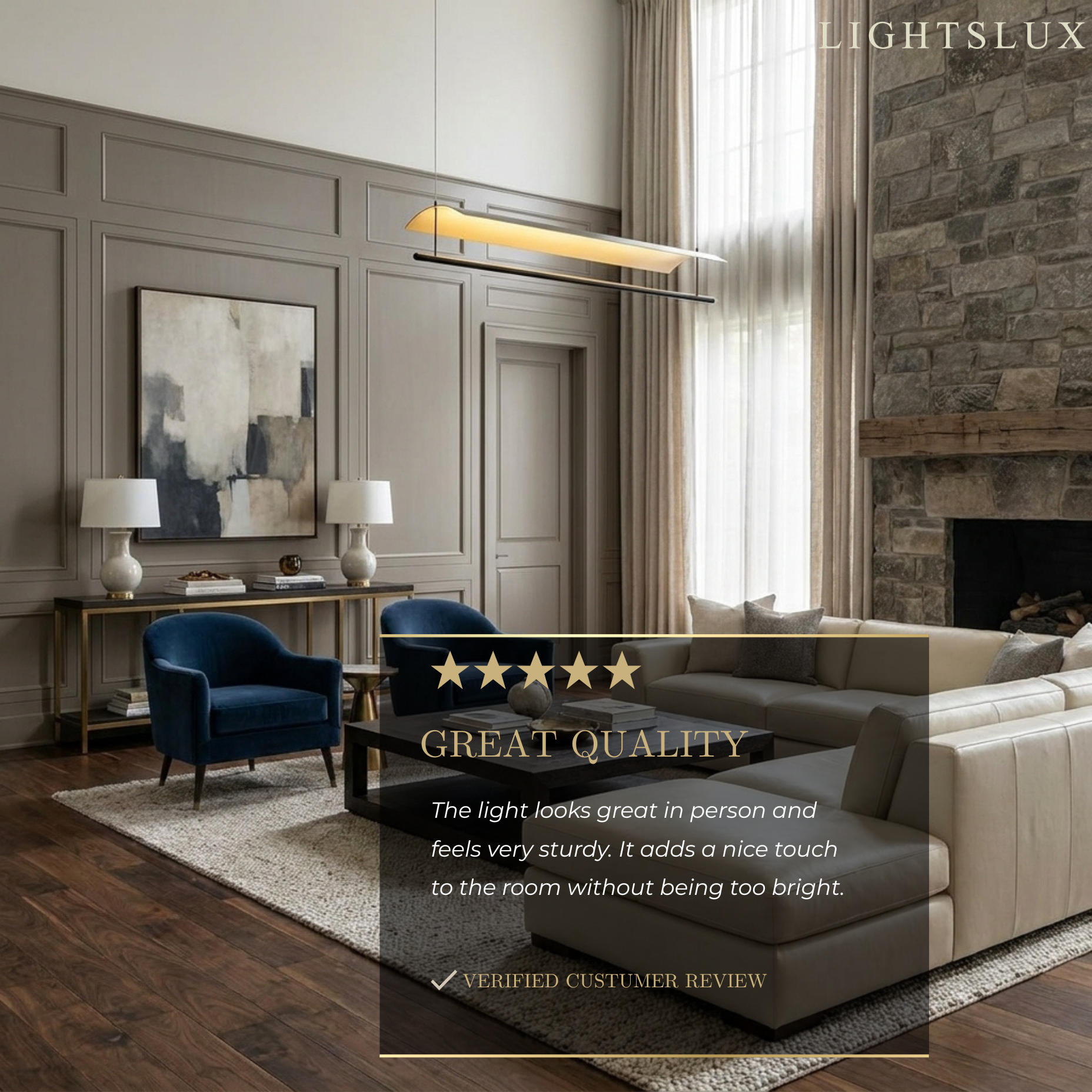 Arcato Minimalist Linear Pendant Light 