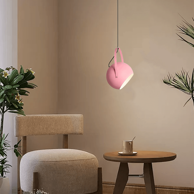 Nordic Art Deco Pink Pendant Light for Living Area
