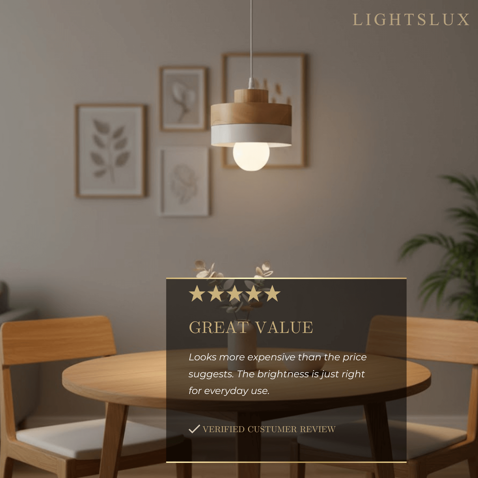 Modern Square/Round Pendant Light