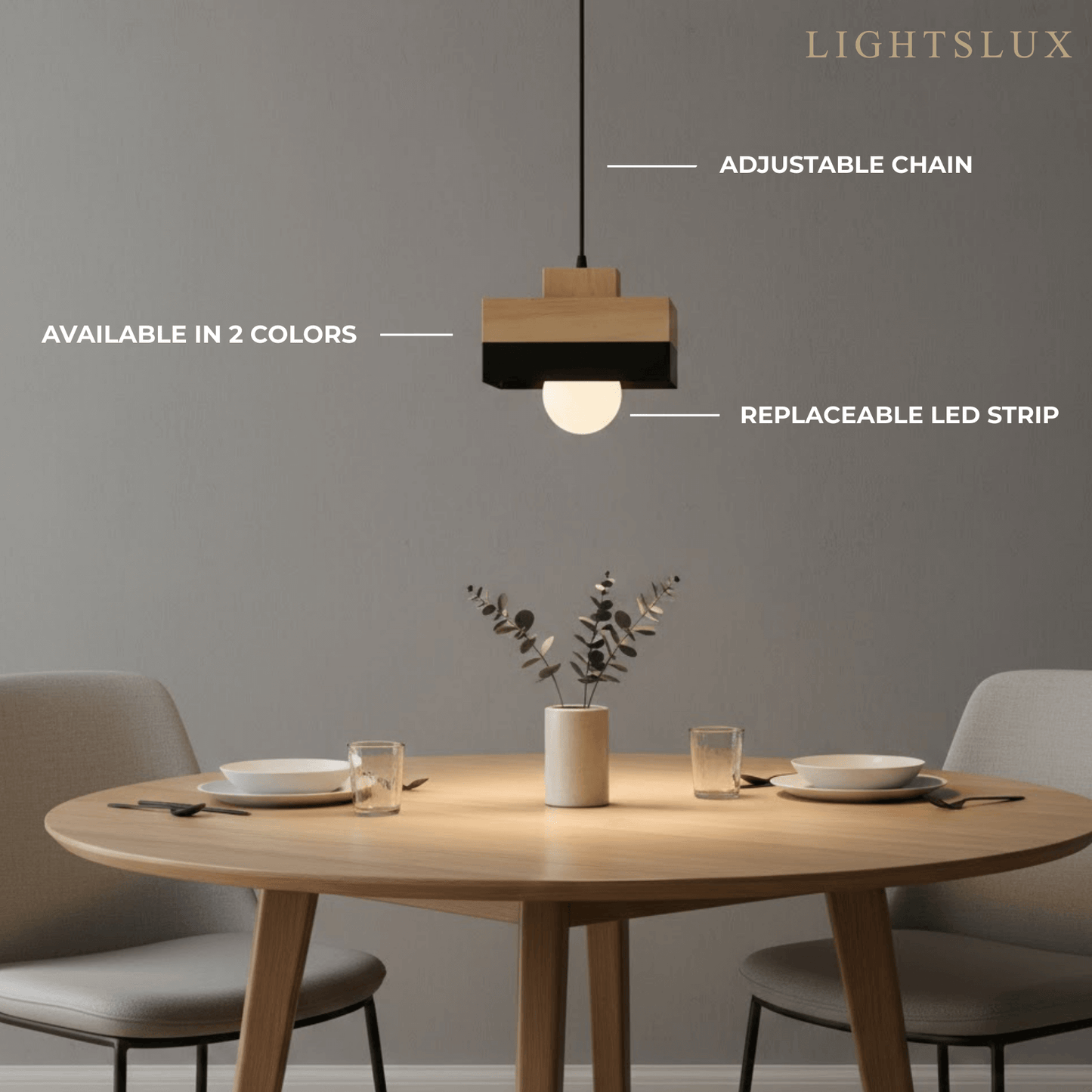 Modern Square/Round Pendant Light
