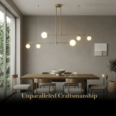Modern Glass Bubble Chandelier - Gold Metal Frame
