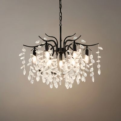  Chandelier – Luxurious Black/Gold Finish for Living/Dining Room