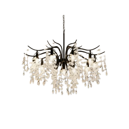 Excelis Royal Kristalllüster – Luxuriöses Schwarz/Gold-Finish für Wohn-/Esszimmer