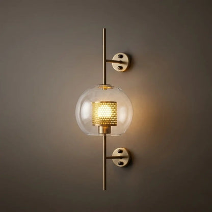 Vetro Royal Glass/Copper Wall Lamp