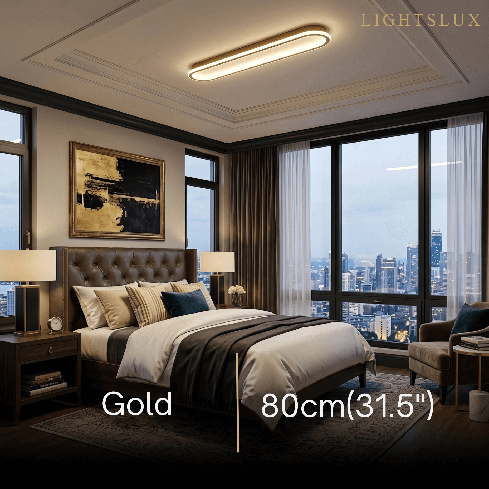 Lunara Nordic Moon LED Wall Lamp – Metal Gold/Red Copper for Bedroom