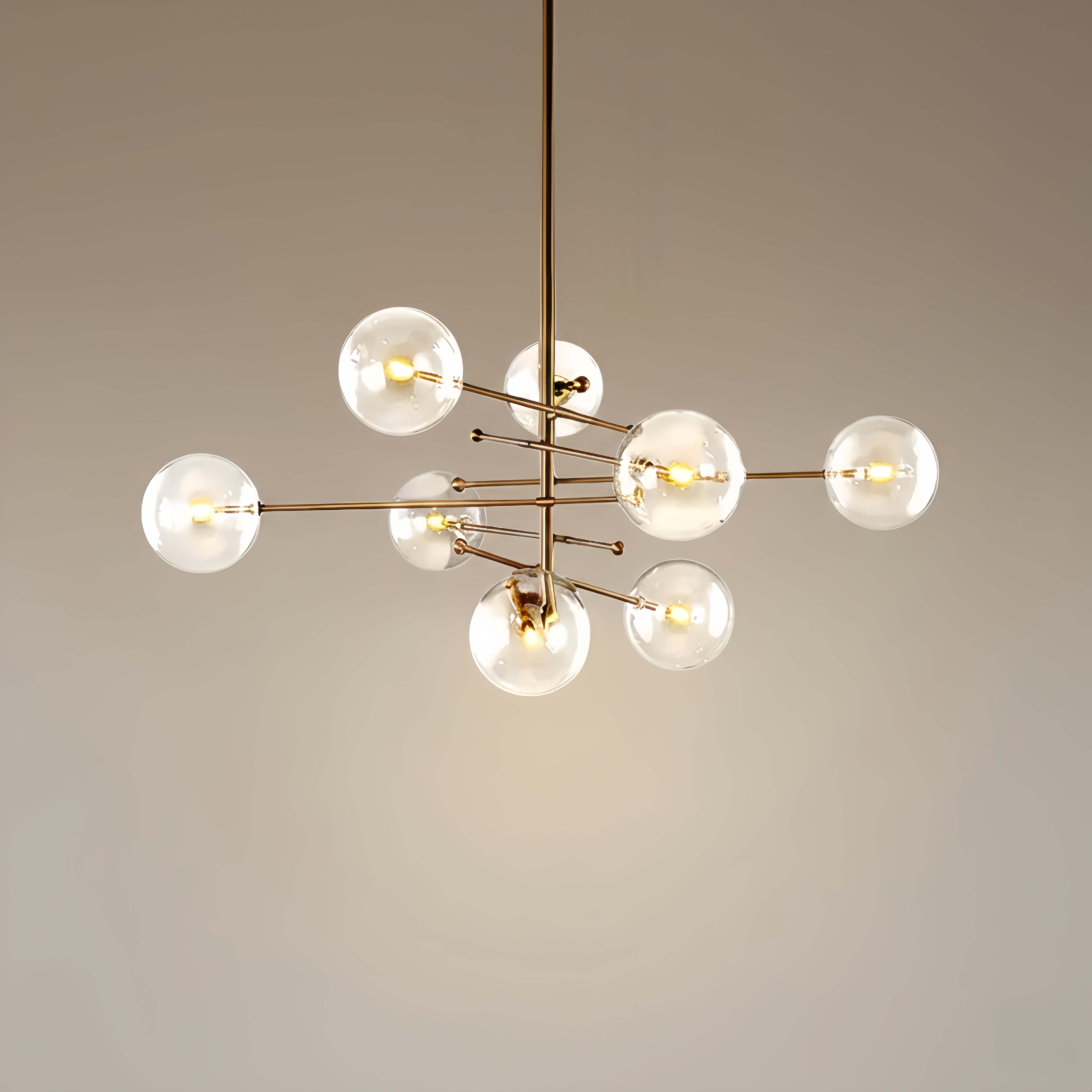 Chandelier – Luxury Black/Gold Metal for Dining Room
