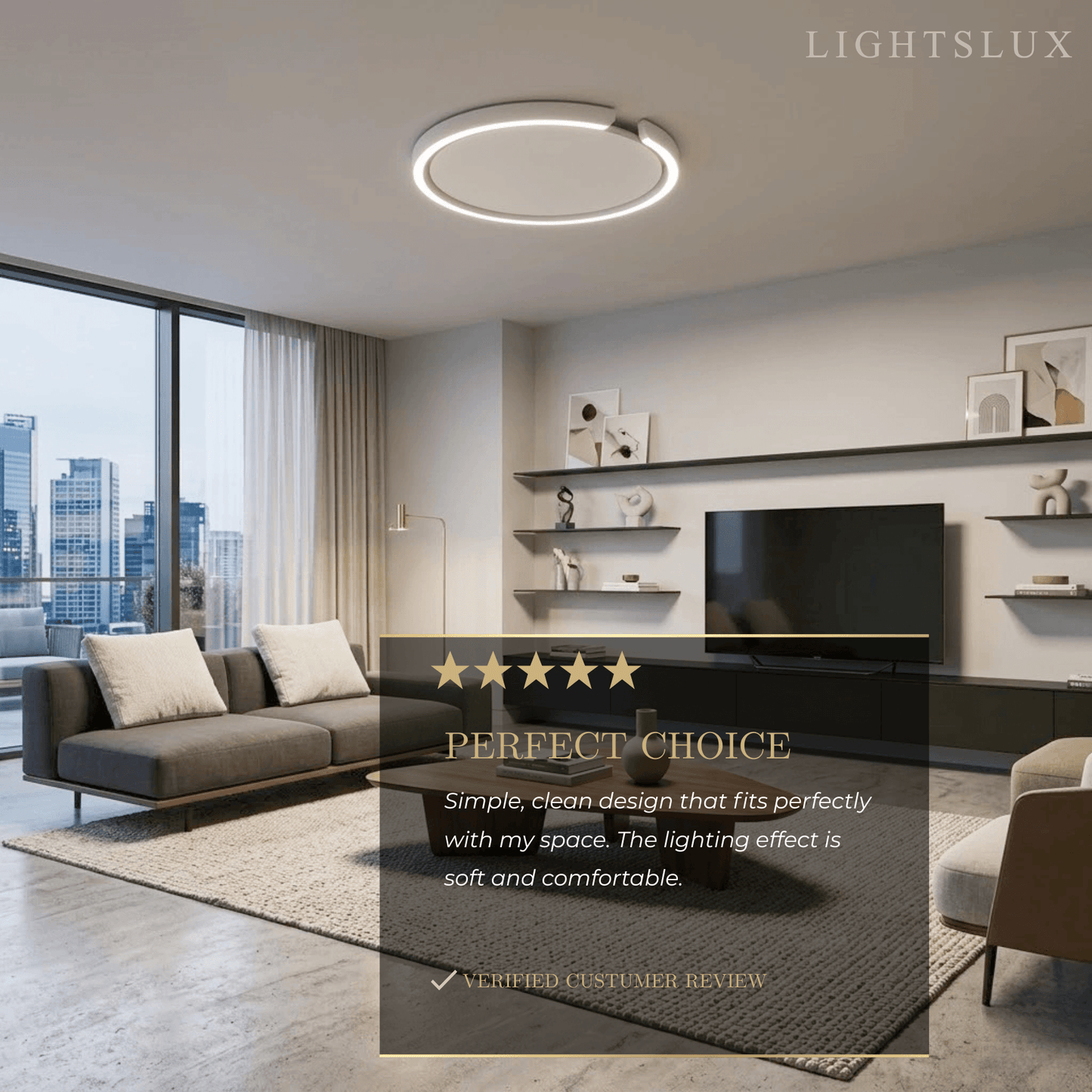 Embrace Modern Round LED Ceiling Light 