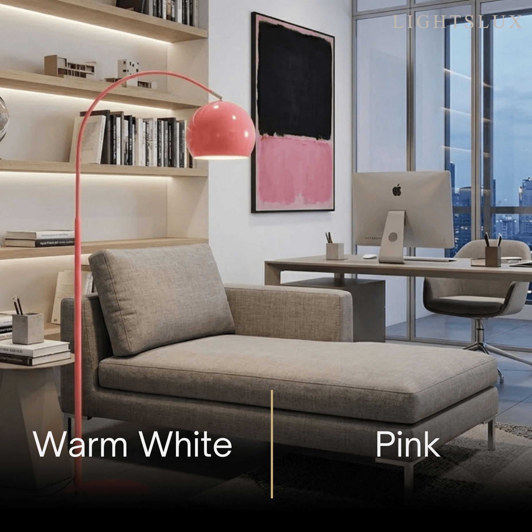 Nordic Floor Lamp - Metal in Black/Blue/Gold/Pink