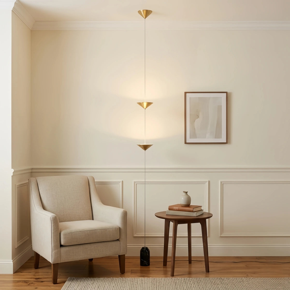 Arcato Nordic Minimalist Stehleuchte - 3-flammiges, lineares Design, volle Länge
