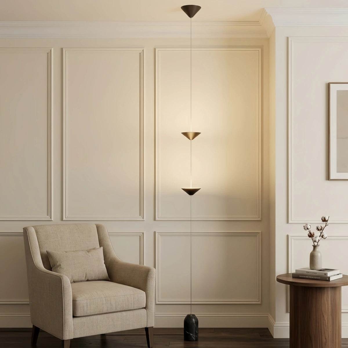 Arcato Nordic Minimalist Stehleuchte - 3-flammiges, lineares Design, volle Länge
