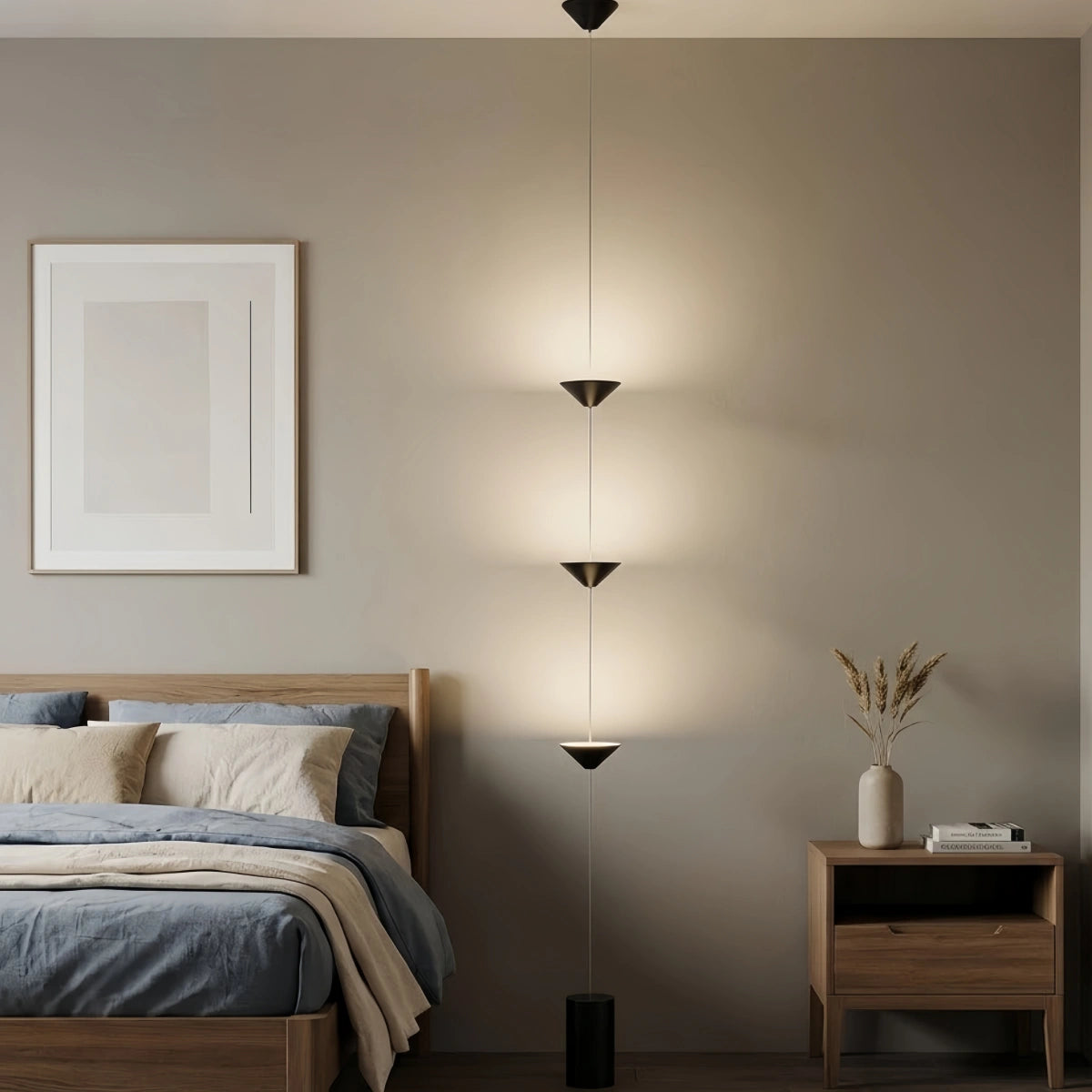 Arcato Nordic Minimalist Stehleuchte - 3-flammiges, lineares Design, volle Länge