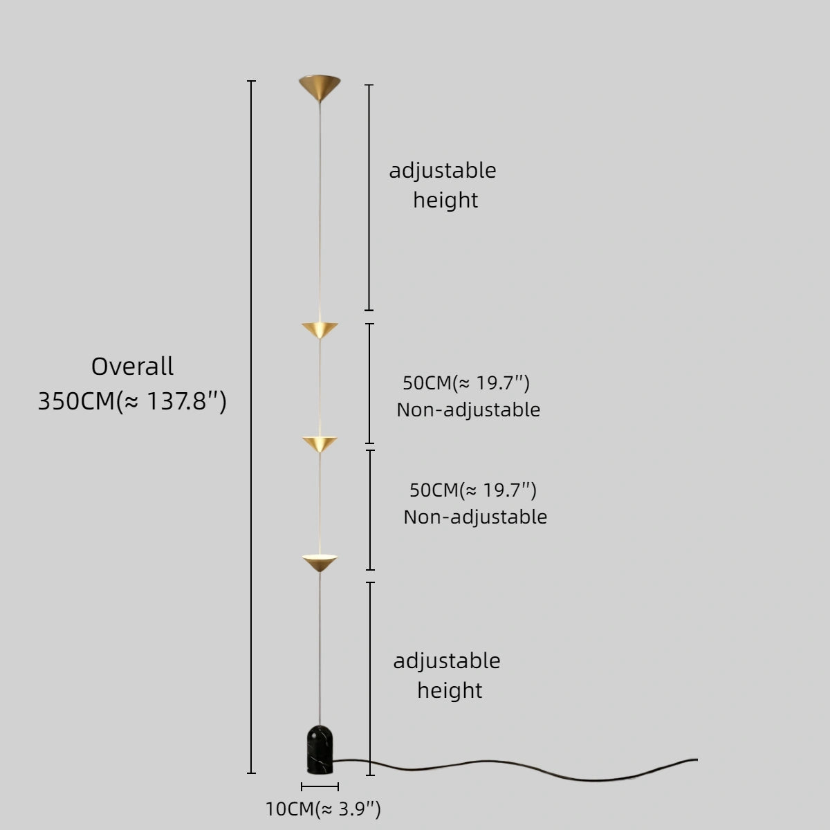Arcato Nordic Minimalist Stehleuchte - 3-flammiges, lineares Design, volle Länge