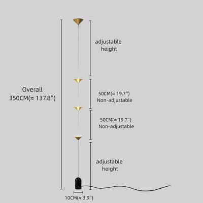 Arcato Nordic Minimalist Stehleuchte - 3-flammiges, lineares Design, volle Länge