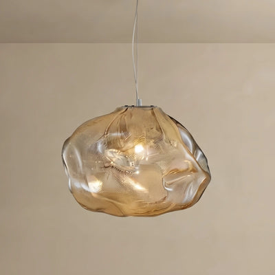 Vetro Minimalist Glass Pendant Light — Clear/Gray/Amber LED Ball 3 Sizes Dining Room