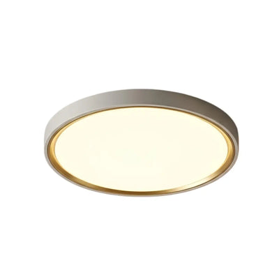 Moderne graue Deckenleuchte „Embrace“ – Metallrahmen, quadratisch/rund, fürs Schlafzimmer