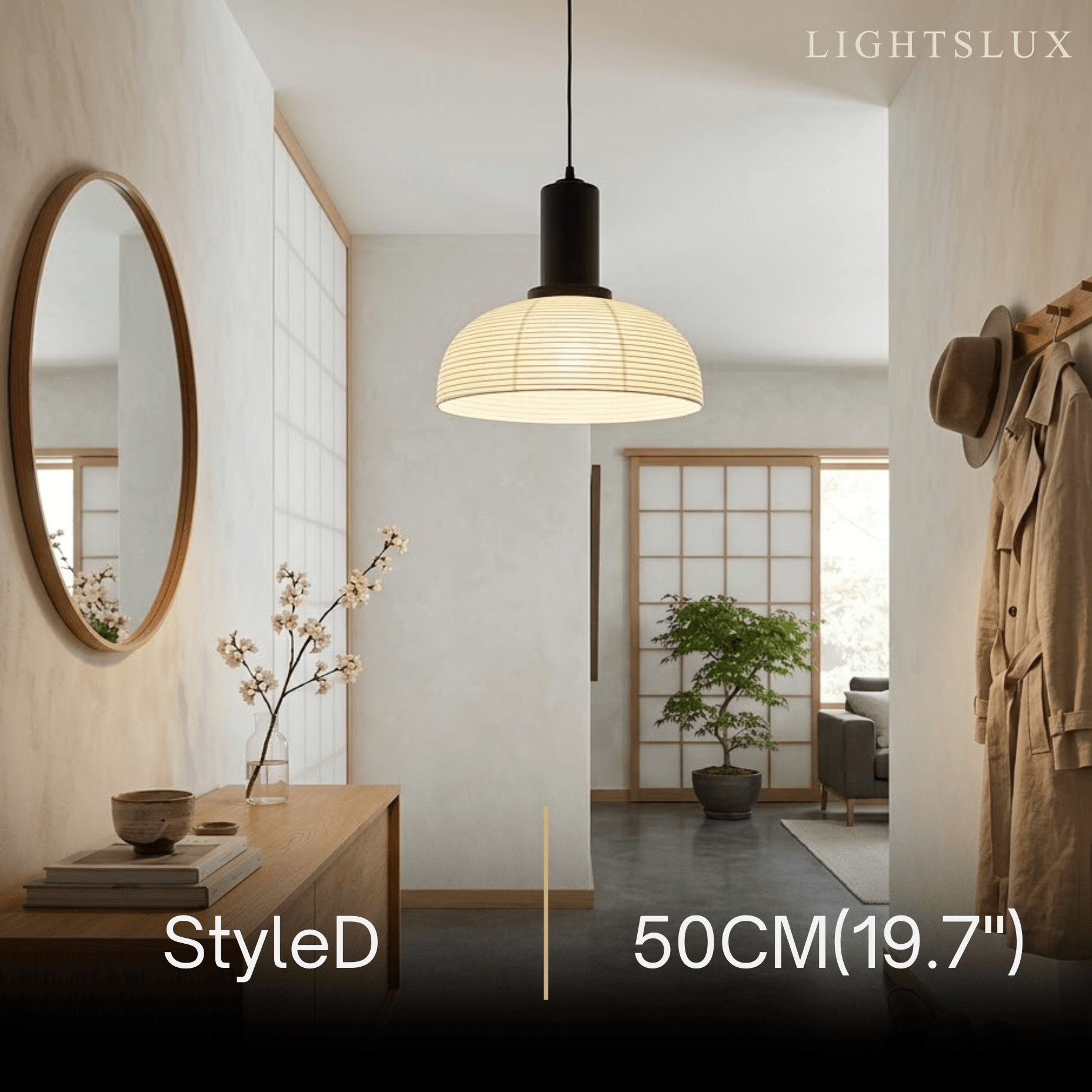 Zenno Retro Fabric Pendant Light 