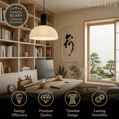 Zenno Retro Fabric Pendant Light 