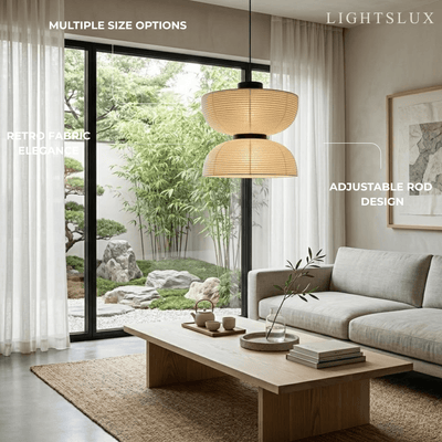 Zenno Retro Fabric Pendant Light 