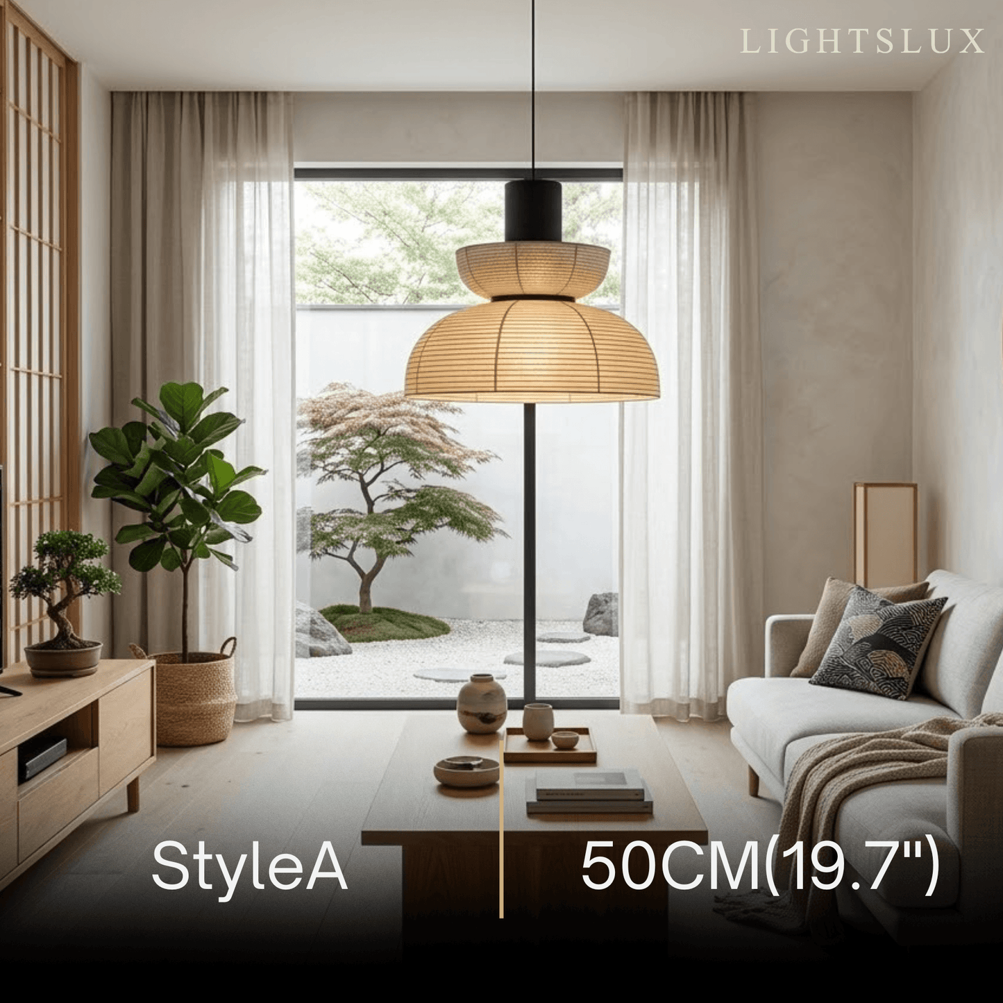 Zenno Retro Fabric Pendant Light 